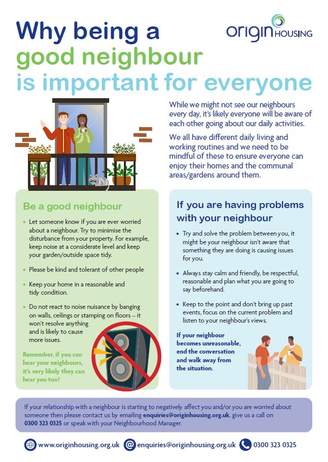 Why being a good neighbour is important poster